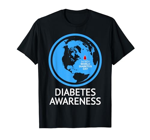 World Diabetes Day 2023 Type 1 Type 2 Diabetes Awareness T-Shirt