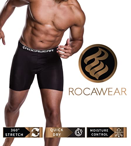 Rocawear Performance 4, 5 or 6 Pack Sport Fit Underwear, Stretch Performance Breathable Cool Support Men Boxer Briefs3