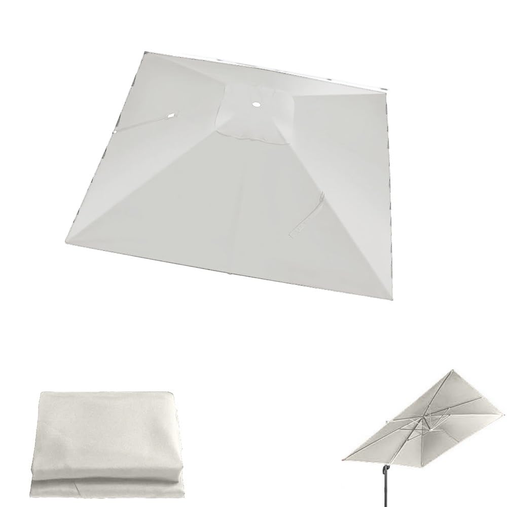 Toldo de repuesto para sombrilla cuadrada de 3 m y 8 varillas, ideal para el jardín y patio