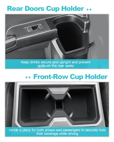 Image of CDEFG 7Pcs for 2025 2026 Toyota 4Runner Center Console Organizer for 2026 Toyota 4Runner Accessories Middle Console & Front Row Passenger Side Storage Box & Cup Holders & Rear Door Storage Pockets