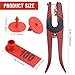 WMYCONGCONG 1-100 Number Plastic Livestock Ear Tag Animal Tag and 1 PCS Ear Tag Applicator for Goat Sheep (Red)
