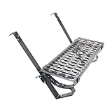 Decket Laufrost für Dach & Schornstein, Komplettset Typ S mit Dachtritt, Haltern, Befestigungen & Befestigungsschrauben, Trittfläche zur Bewegung auf dem Dach, Laufgitter, 40 cm Länge, Schwarzgrau