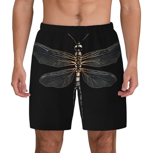 Short de bain homme imprimé libellule anti irritation léger et respirant