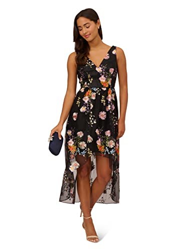 Adrianna Papell Women's Embroidered High Low Dress4