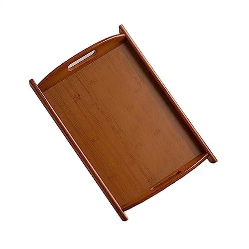 Trays for Serving Rectangular Double Handle Tray Wooden Desktop Storage Tray Kitchen Dishes Service Tray Decorative Tray Dinner Tray