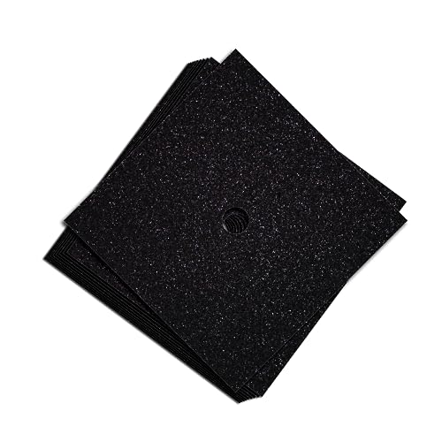 Glitter Heavyweight Premium Construction Paper for Grad Caps 5 Sheets DIY Grad Cap Decorations (Black)