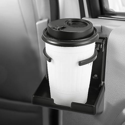 Portavasos plegable ajustable para auto negro miniatura 3