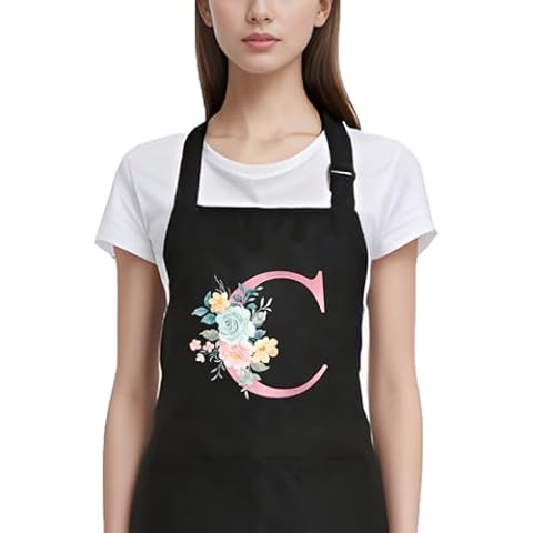 POTALKFREE Personalized Aprons for Women with Pockets, Cute Aprons for Women Cooking Kitchen Chef Baking, Gifts for Mom Birthday Mothers Day Christmas Wife Sister Cover