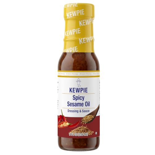 Kewpie Spicy Sesame Oil Chuka Dressing Sauce, Kosher Umami Flavor, 8 fl oz