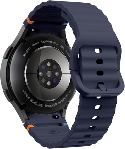 Image of Sport Band Compatible With Samsung Galaxy Watch 7 Band 40mm 44mm (2024), No Gap Soft Silicone Waterproof Strap with Decorative Woven Line for Galaxy Watch 6 5 4 40mm 44mm (Watch Not Included)