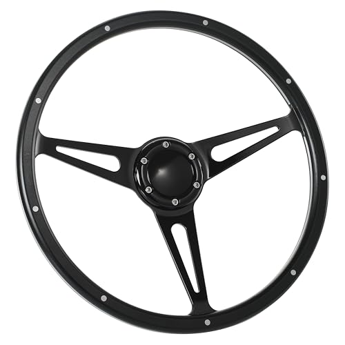 Flashpower 15'' Laminated Black Forest Wood 6 bolt Steering Wheel with Horn Button