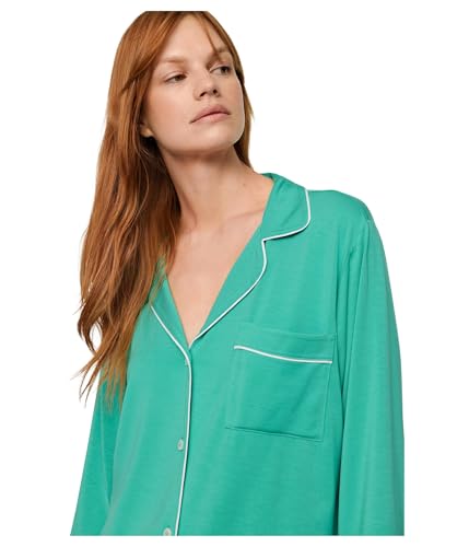 Image of Eberjey Gisele Classic Women's Pajama Set | Long Sleeve Shirt + Long Pants