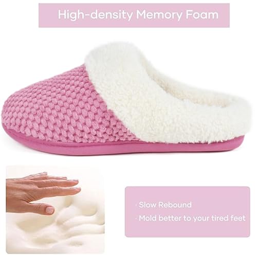 Image of ULTRAIDEAS Women's Breathable House Slippers with Memory Foam, Lightweight Cotton Blend Lining, Indoor Outdoor Slip On Design, Non Slip Rubber Sole for Bedroom, Machine Washable