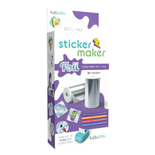 Hello Blink - Sticker Maker - Refill Pack with 80 Foil Stickers - Children Ages 8+