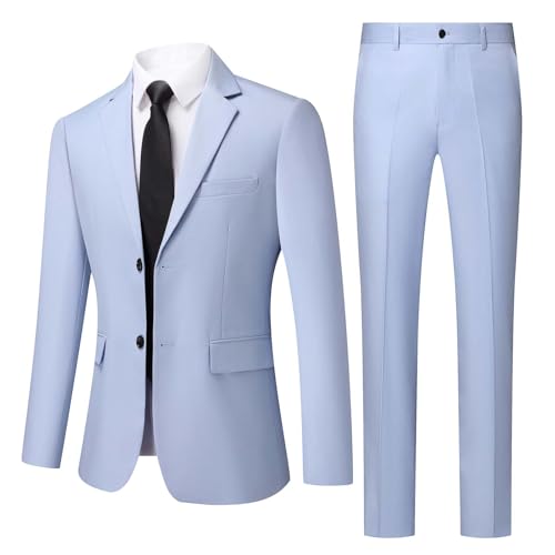 Two-Piece Men's Suit Classic Fit Business Suit Jacket & Matching Pants Wedding, Interview, Formal Sizes