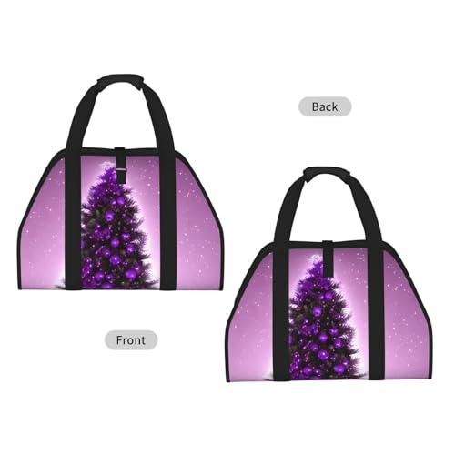 Sac en toile pour bois de chauffage très résistant avec motif violet haut de gamme