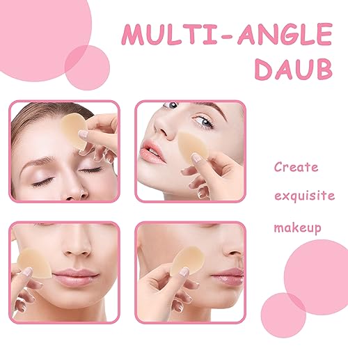 WLLHYF 12 PCS Mini Make up Schwamm Set Blending Sponge kleine Mixer Foundation für Puder Creme Ausbesserungen Kosmetik Schwämmchen(Schwarz + Hautfarbe