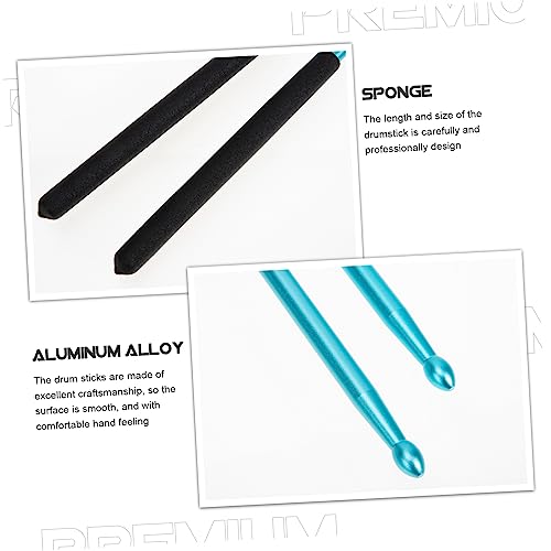 Baquetas de aleación duraderas para bateristas, agarre cómodo y acabado liso para práctica de jazz y percusión miniatura 4