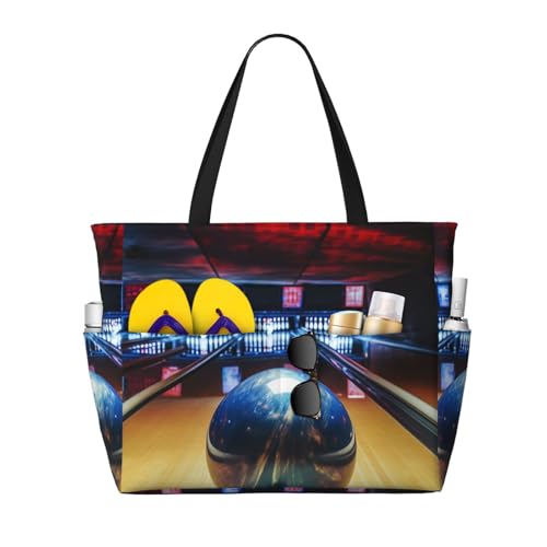 Beach Bags For Women Large Waterproof Sandproof Beach Tote Bag Lightweight Zipper Carry On Bag Bowling Pool Bag For Gym Travel Vocation