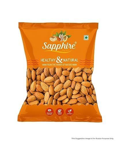 Image of Sapphire Dry Nuts California Almonds Premium 1Kg | Whole Almond | Rich in Vitamins & Minerals | Rich in Fiber | Good for Health | Loaded with Antioxidants | Dry Fruits | Premium Badam Giri | Healthy Nuts