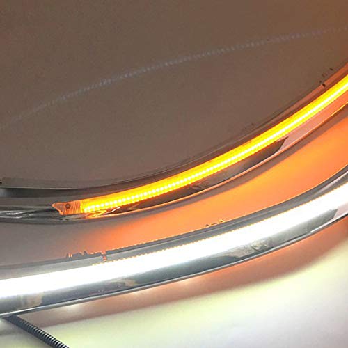 LED DRL para cejas, luz diurna, amarillo dinámico para 2014-2018