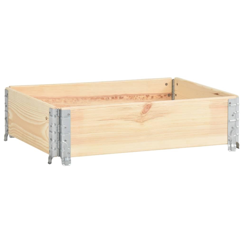 Fioriera Rialzata 60x80 cm in Legno di Pino Orto da Giardino | Cassetta impilabile e pieghevole per orto domestico. Adatta a spazi esterni come terrazzo, balcone e cortile.