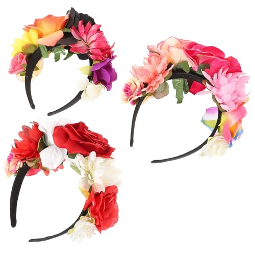 Bandeau fleuri mexicain pour éviter les coiffures instables lors des fêtes costumées