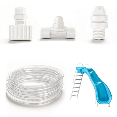 Pool Slide Water Tubing Kit, Inground Pool Slide Hose Kit, Sprayer/Spray Kit for Swimming Pool...