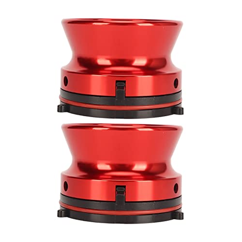 1 Pair Nab Hub Adapters, 10 Inch Aluminium Reel to Reel Tape Nab Hub Adapter, for ReVo for Akai for Teac, Universal Reel Tape Recorder Accessories (Red)