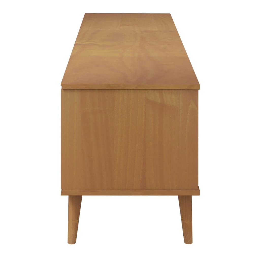 vidaXL Meuble TV MOLDE Marron 158x40x49 cm Bois de pin Massif