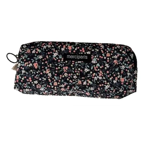 Qiwenr Pencil Case, Teenage Pen Case, Leather Bag Can Be Used as a Key or Cosmetic or Toy Bag, and Is Easy to Carry (Black)