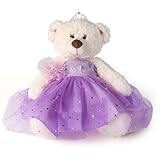 BIZYAC Quinceanera Doll Quince Teddy Bear with Dress,15 Birthday Decorations for Girls Quinceanera Gifts,OSO De Peluche para 15 Años Con Vestido,Centro De Mesa Muñecas para 15 Años Quinceañeras