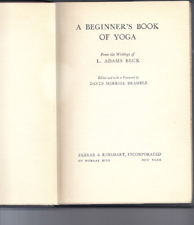 Beginners Book of Yoga B00171P17S Book Cover