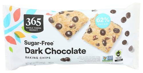 365 by Whole Foods Market, Sugar-Free Dark Chocolate Baking Chips, 10 Ounce