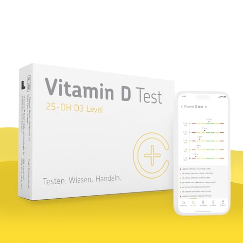 Vitamin D Test Kit von CERASCREEN - Spiegel messen und Mangel erkennen mit dem Selbsttest für zu Hause | Zertifiziertes Labor | Konkrete Handlungsempfehlungen und Gesundheitsinformationen