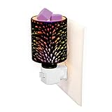 onlyhome Candle Warmer Plug-in Fragrance Wax Melt Warmers,Glass 3D Effect Night Light