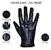 WASPRO Genuine Leather Gloves, Pure leather fashion gloves, Lambskin leather gloves, motorcycle gloves (Medium, Black)