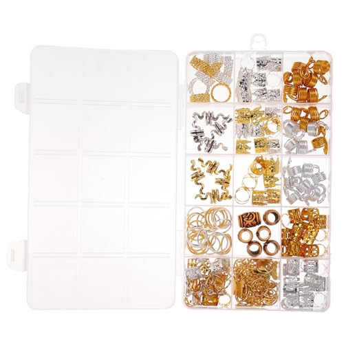 Joyería metálica para trenzas kit de 146 piezas y abalorios de metal vintage regalo original