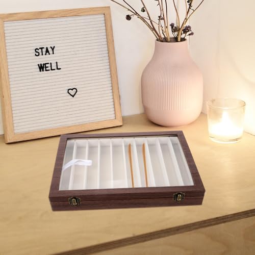 Boîte à bijoux en bois à 10 compartiments pour ranger colliers et bagues