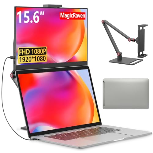 Image of MagicRaven Portable Monitor, 15.6 inch 1080P FHD Laptop Monitor USB C /HDMI Computer Display HDR with Adjustable Stand, Travel Monitor for Laptop PC Mac Phone Xbox Switch PS5 Table
