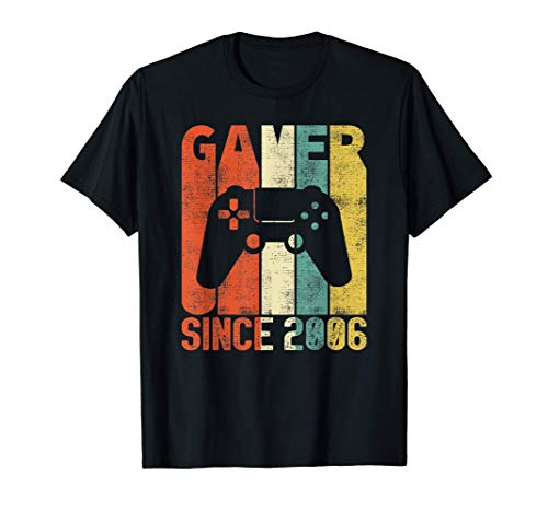 Jugador desde 2006 Regalo de juegos retro 15 cumpleaños Camiseta