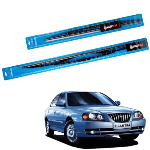 Image of Windshield Car Wiper Blades Metal Frame Water Repellant Cleaning Wiper Blades Refills Best for Hyundai Elantra Gen 1 (2004-2008) Dr 20 inch /Pa 18 inch