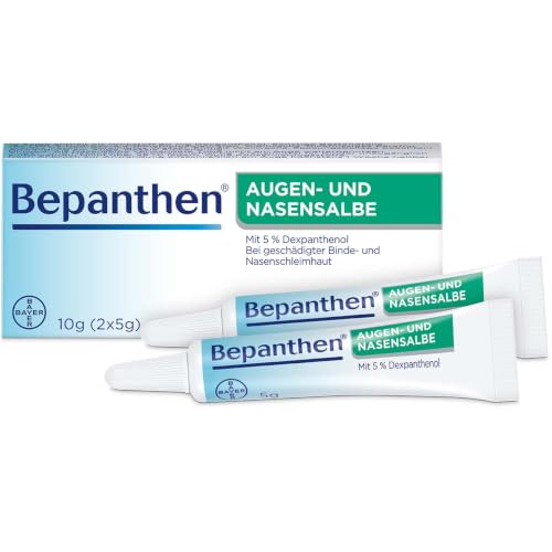 Bepanthen Augen- und Nasensalbe | Wunden in der Nase | sehr trockne Augen und Hornhautverletzungen | Nr. 1 bei Wundheilung | 10g