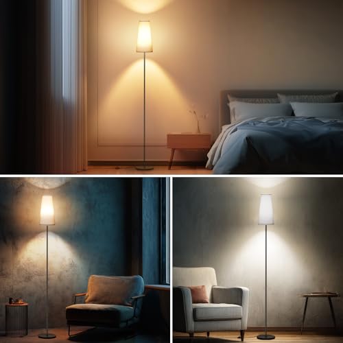 LED Floor Lamp with Lampshade, 67" Modern Reading Standing Lamps with Remote Control, 3 Color Temperature, Brightness Levels, Standard Tall Lamps for Living Room, Bedroom, Office(9W Bulb Included) - Image 6