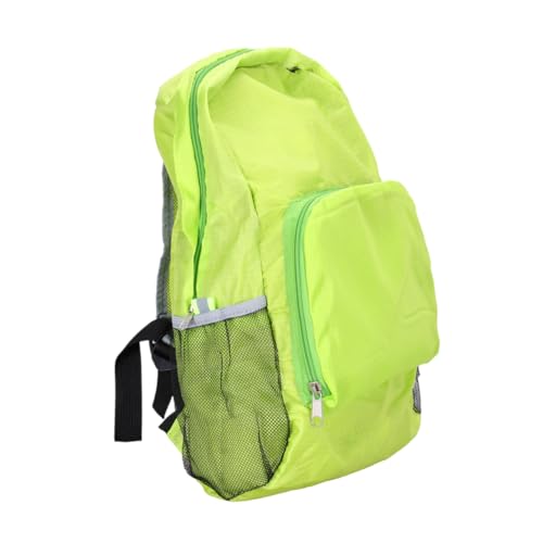 TOYANDONA Stylish Folding Backpack Outdoor Travel Bag for Men and Women Large Capacity Casual Zipper Rucksack Green for Hiking and Everyday Use