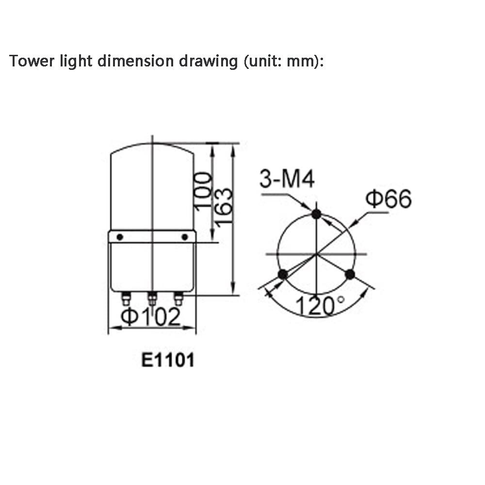 Warning Light,Blue,12 to 80VDC
