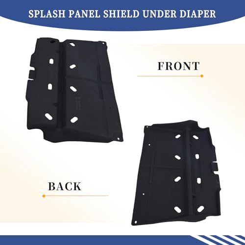 Image of ML3Z-7222-D Splash Panel Shield Under Diaper Compatible with Ford F150 2015-2020 with Gasoline Engine Replace ML3Z7222D (Not Fit Raptor Model /Not Fit 3.0L Diesel) Black Splash Guard