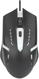 Wired Optical Mouse 1000DPI Gaming Mouse USB Gaming Mouse Ergonomic Mouse with Colorful Breathing Light - Black (ZR-1730)