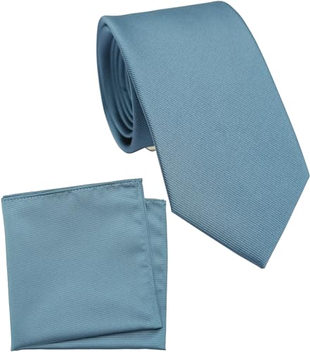 Image of Classic Tie and Pocket Square Set for Men, 3.2-Inch Standard Width