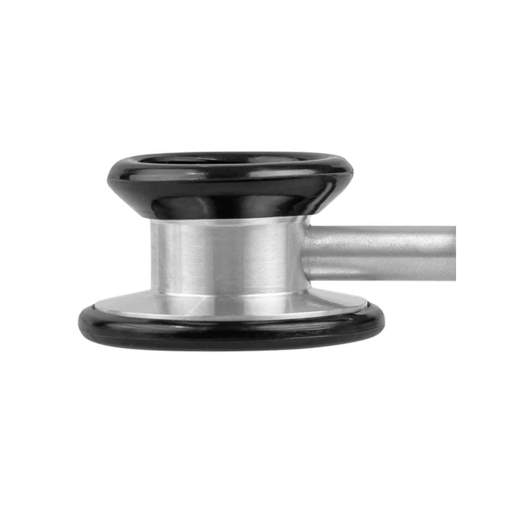 Luxamed - Estetoscopio de doble cabezal, acero inoxidable, color negro, talla